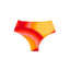 Calcinha de Biquíni Hot Pants Cintura Alta Estampada Degradê Vermelho
