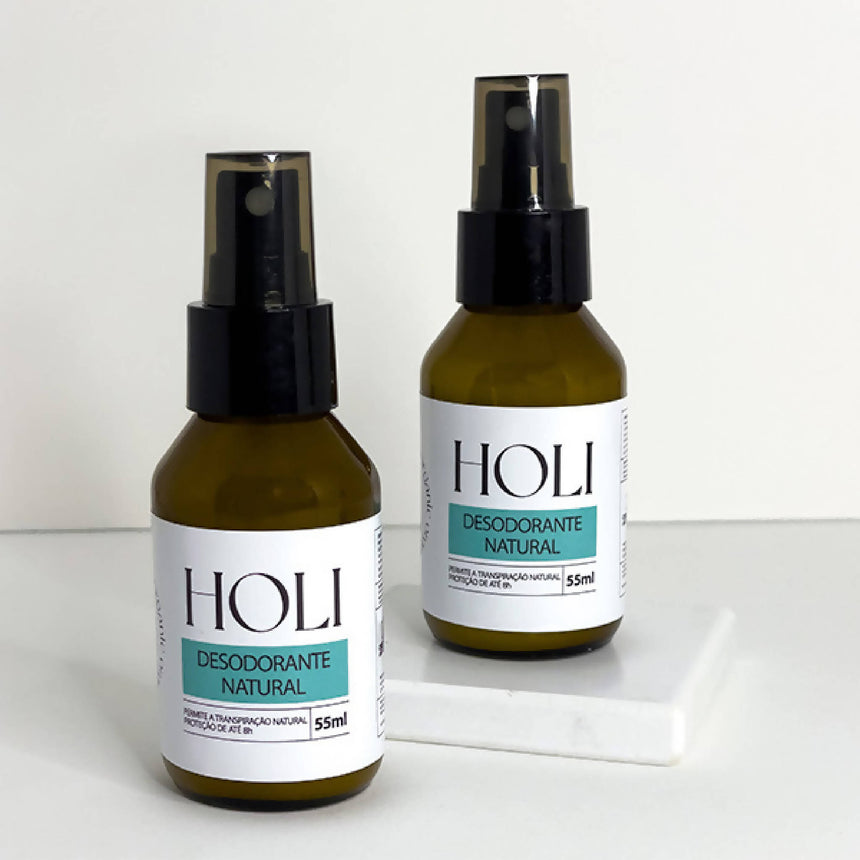 Desodorante natural spray - 55ml - HOLI Organic - sem fragrância