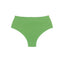 Calcinha de Biquíni Hot Pants Cintura Alta Verde Limão Texturizado