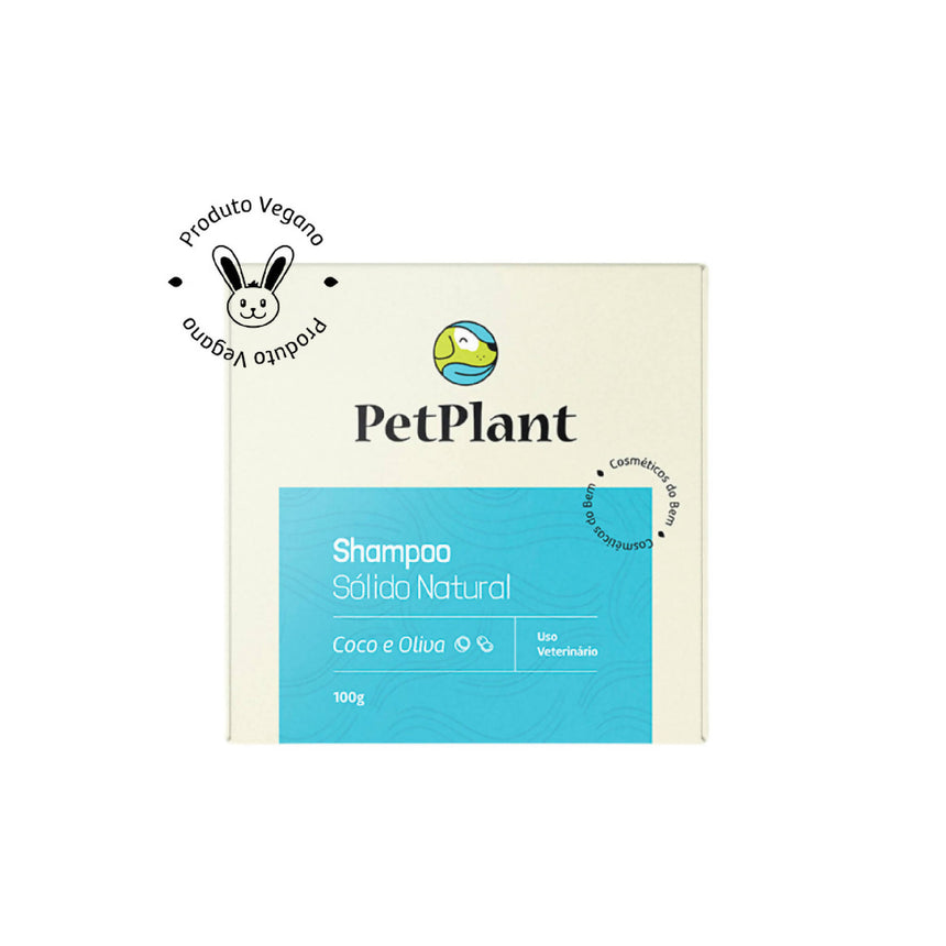 Shampoo Pet Sólido Natural e Vegano | Coco e Oliva - Nutritivo